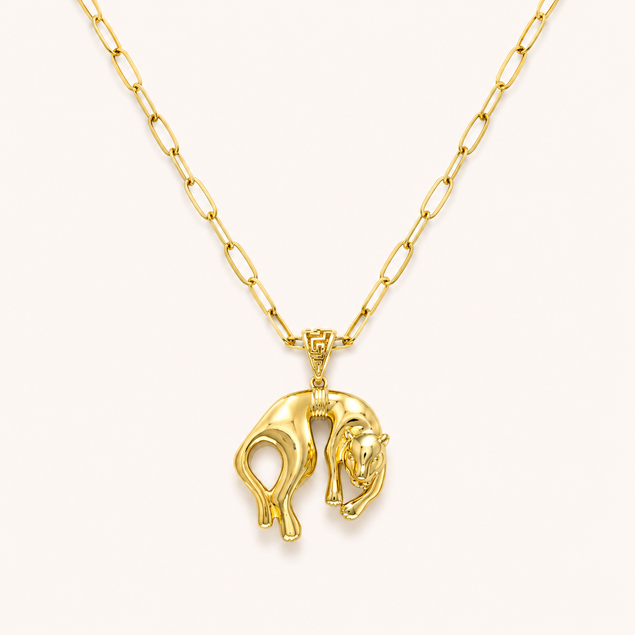 Golden Panther Pendant Chain