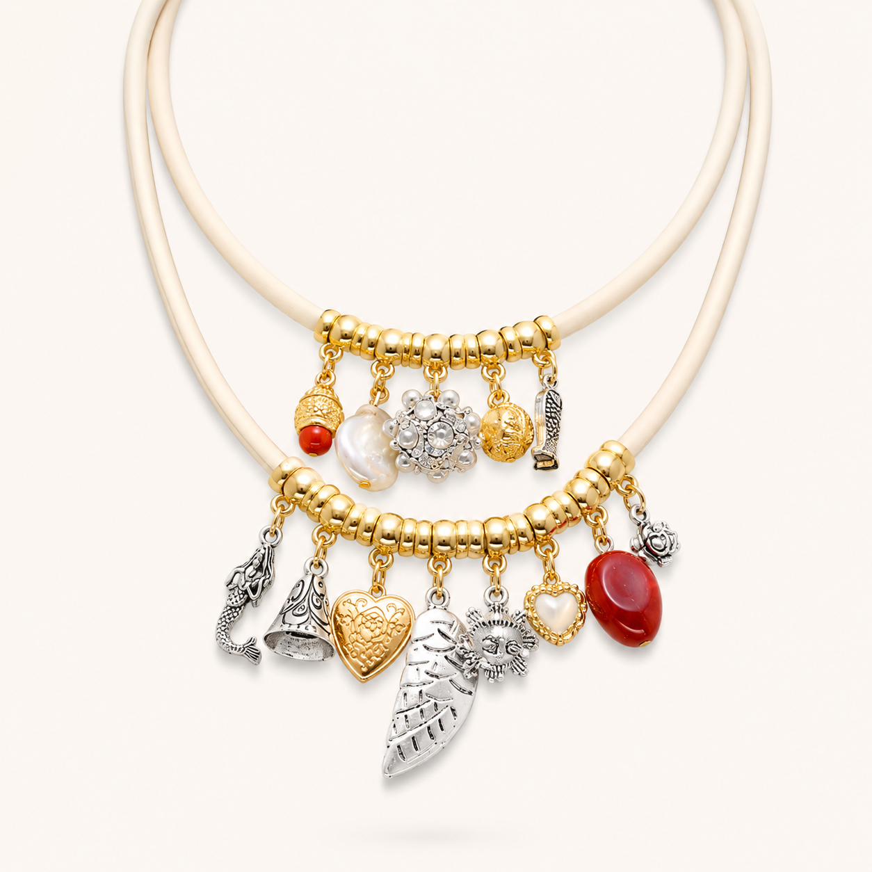 Boho Coastal Charm Layered Choker