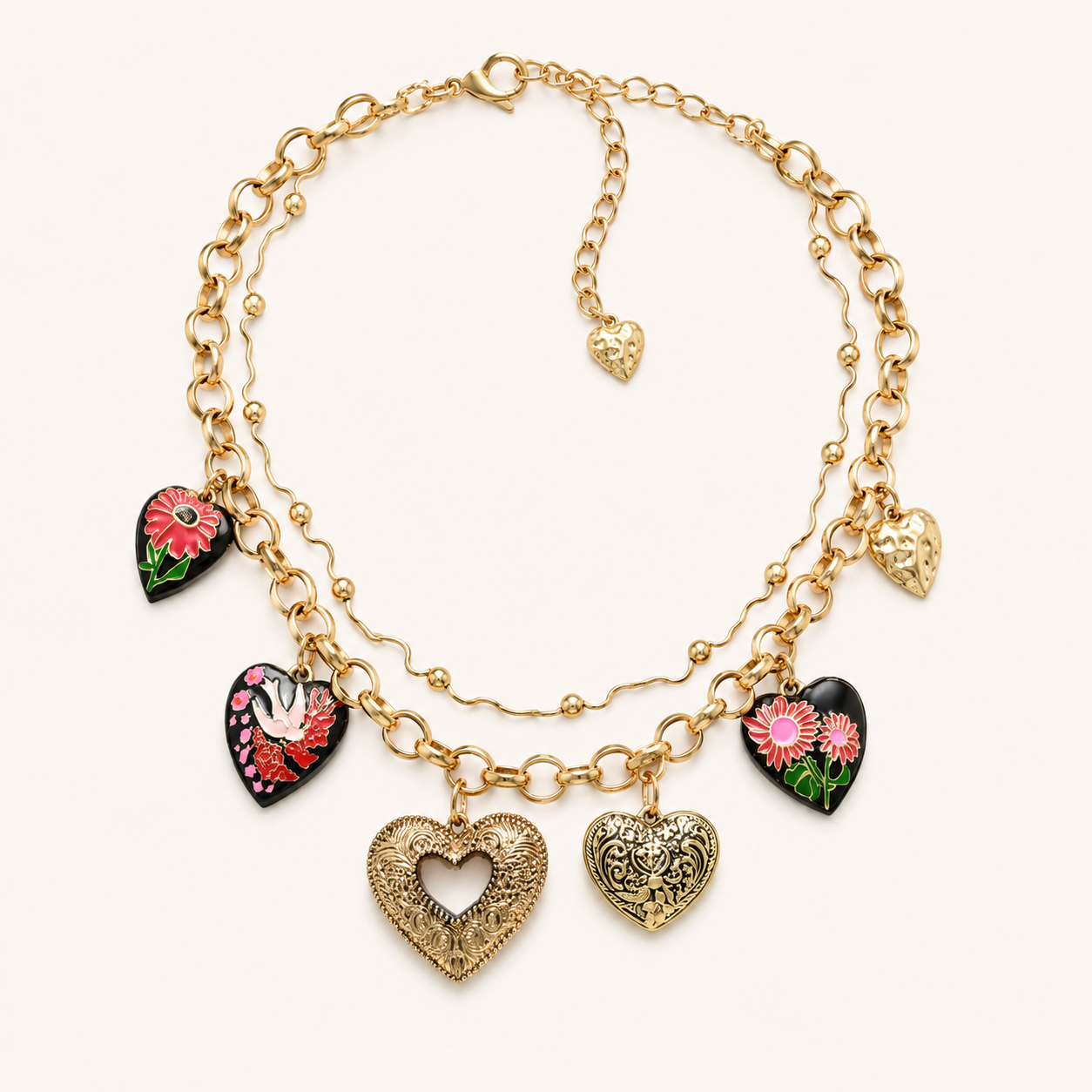 Floral Heart Necklace