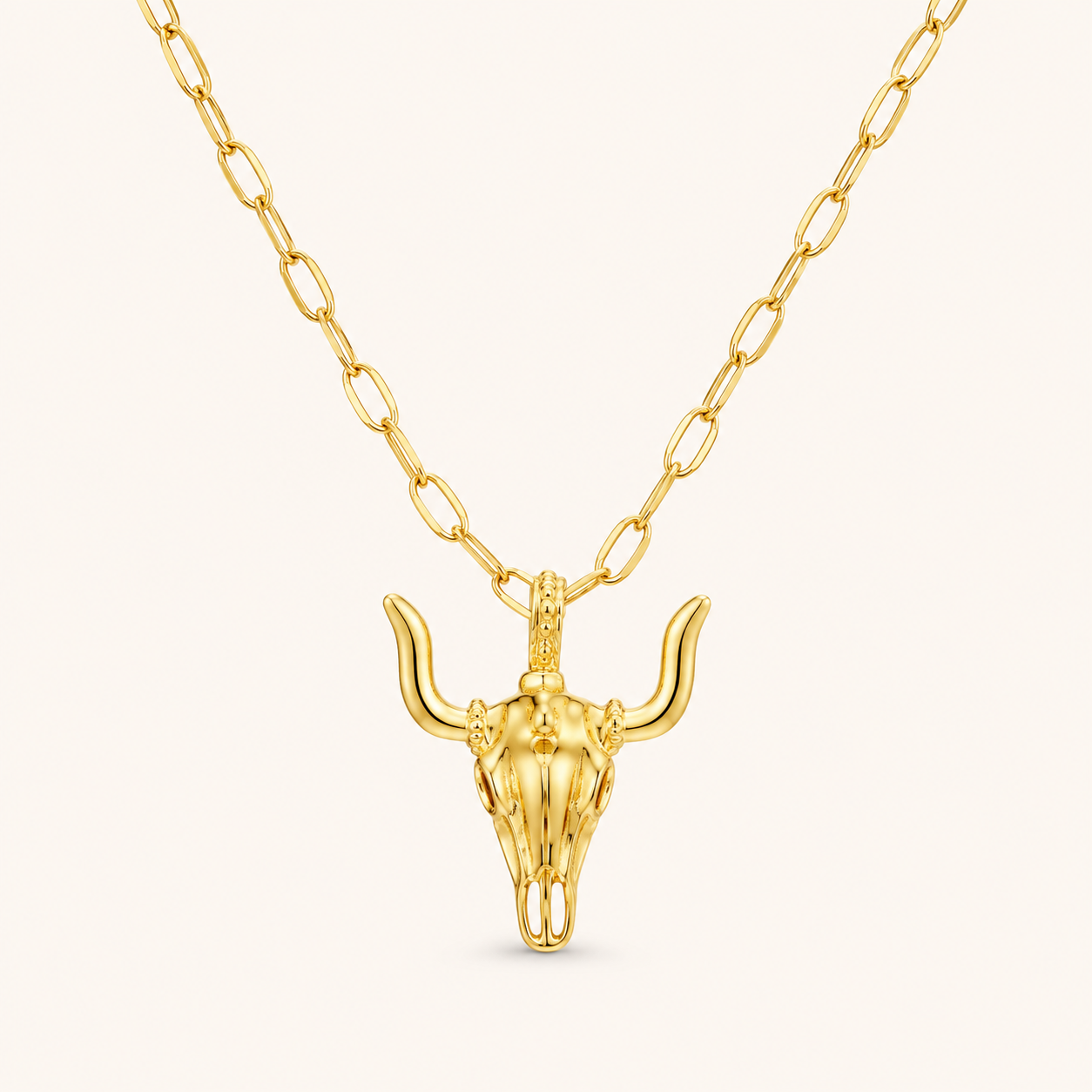 Western Bull Skull Pendant