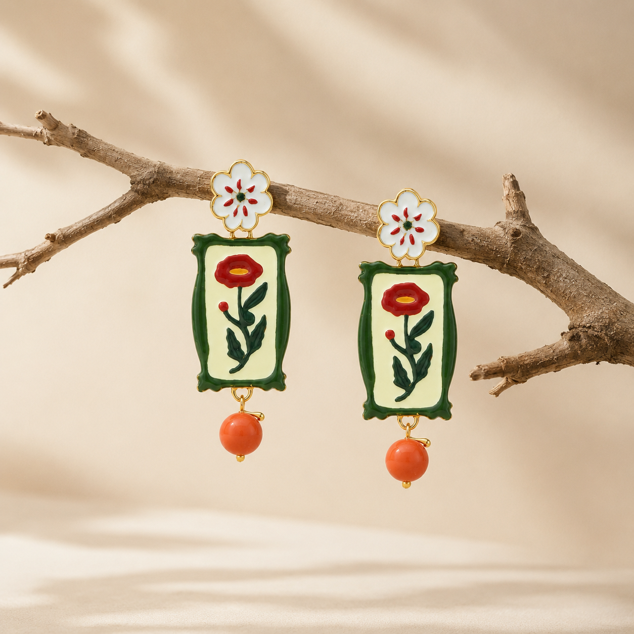 Bloom Frame Floral Earrings