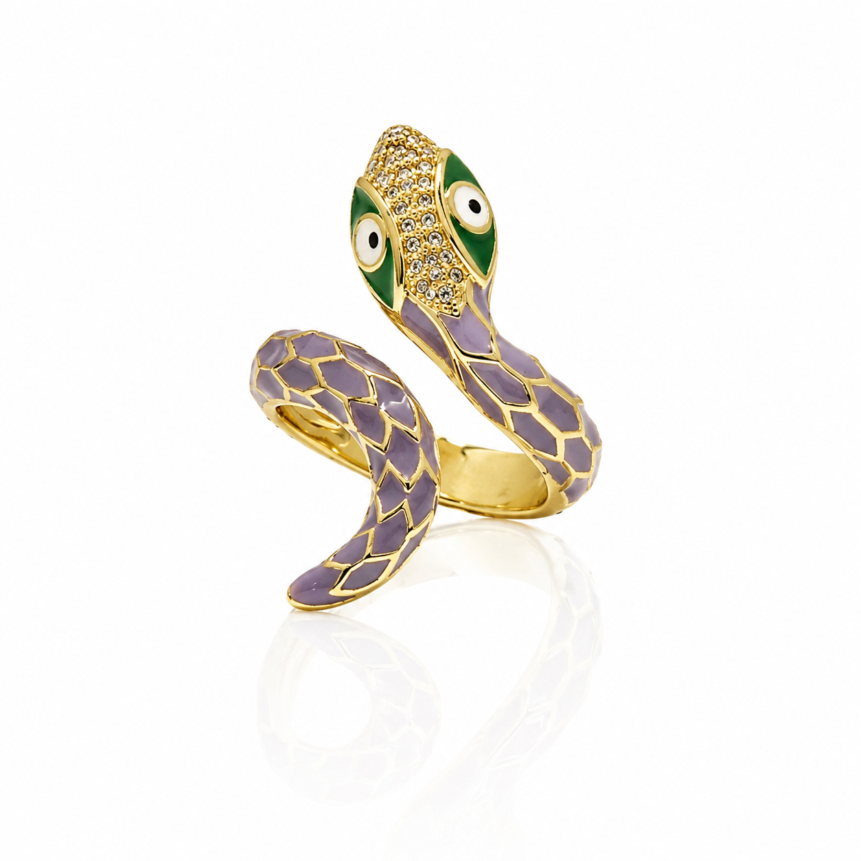 Serpentine Snake Finger Ring