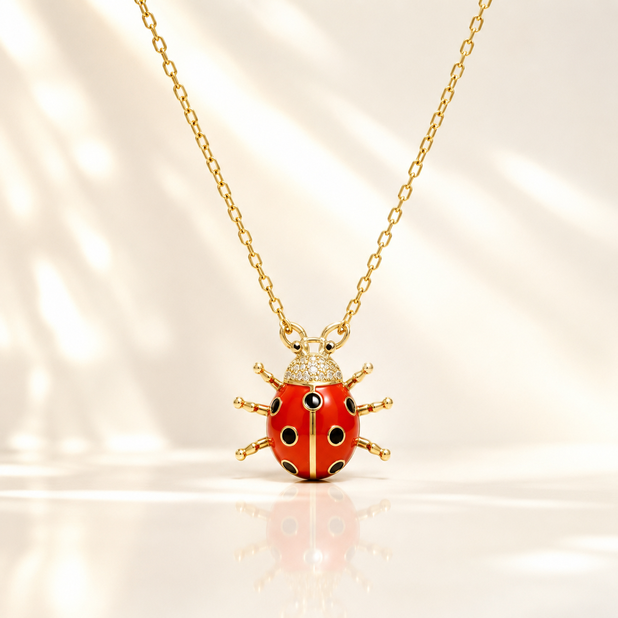 Lucky Ladybug Pendant Necklace