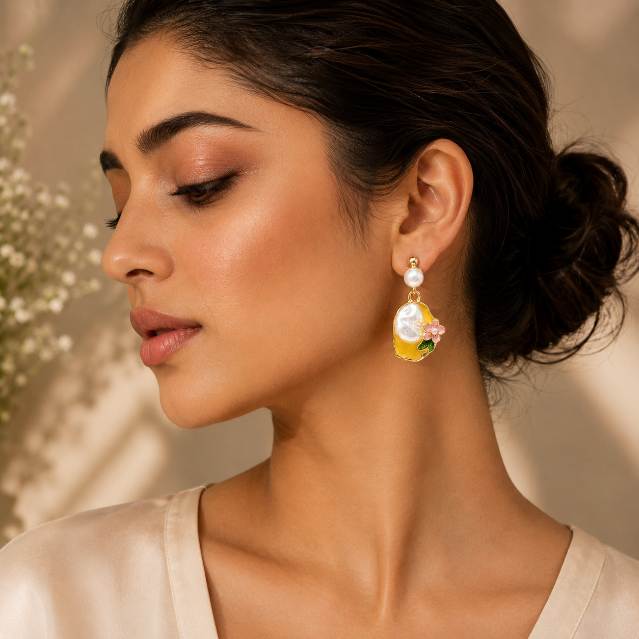 Pearls with a floral glow