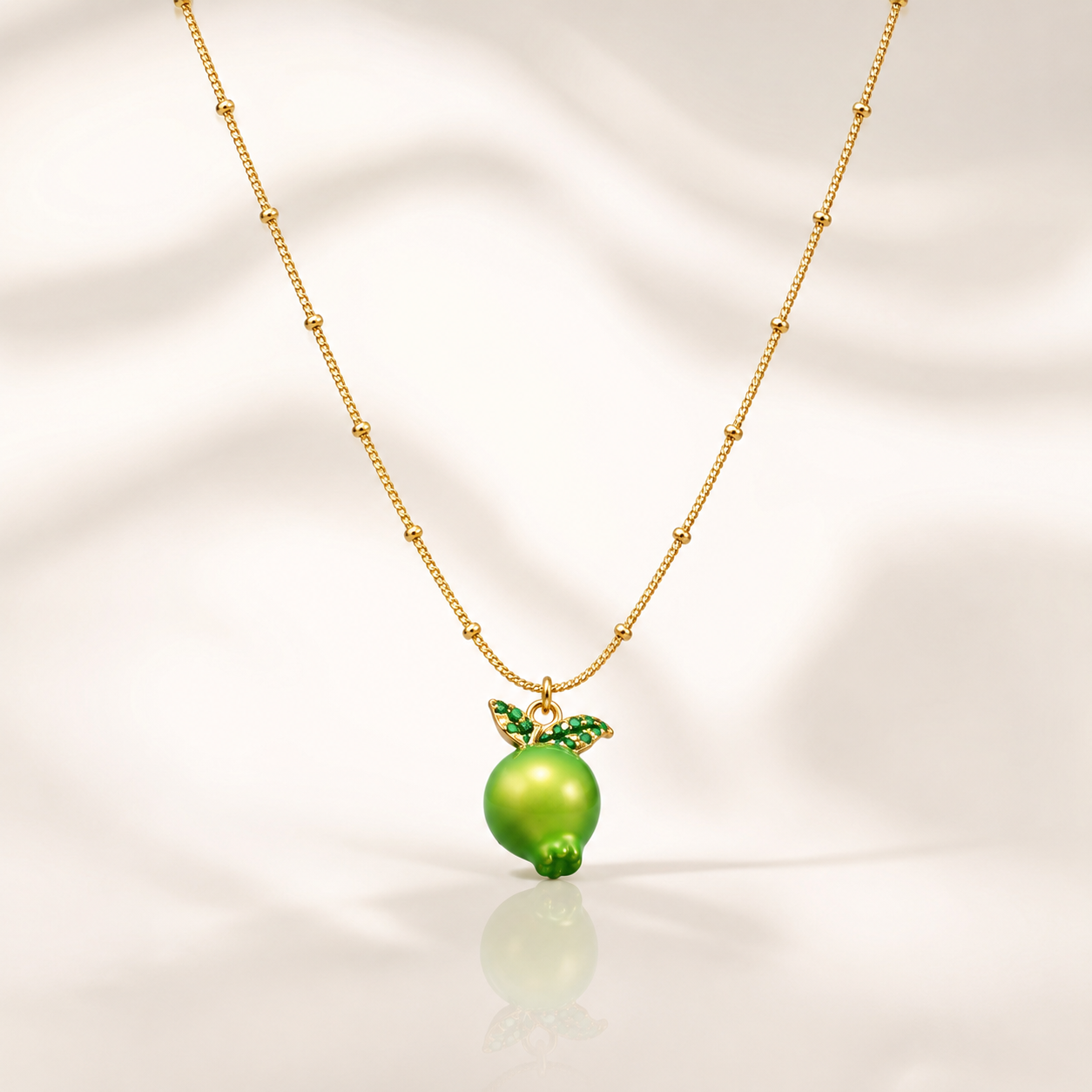 Emerald Pearl Drop Pendant
