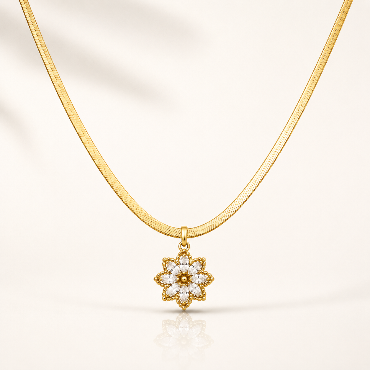 Floral Crystal Charm Pendant