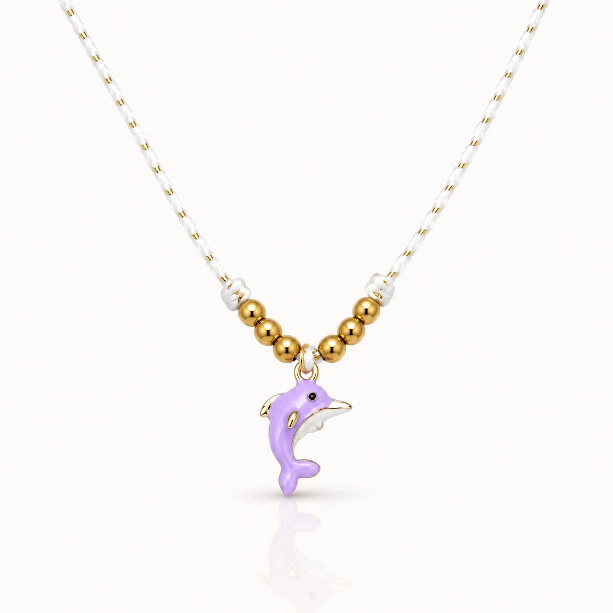 Lavender Dolphin Charm Pendant