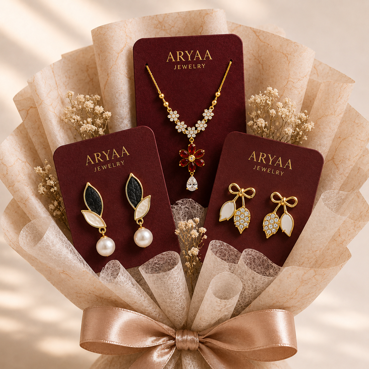 Elegant Jewelry Combo Bouquet Set