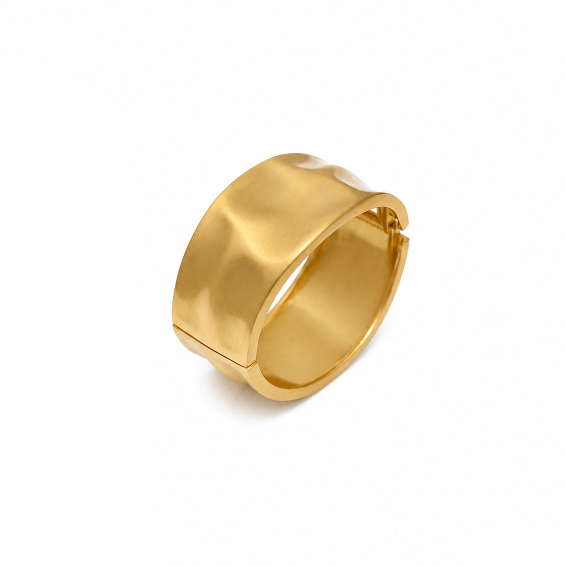 Bold Matte Gold Cuff Bracelet