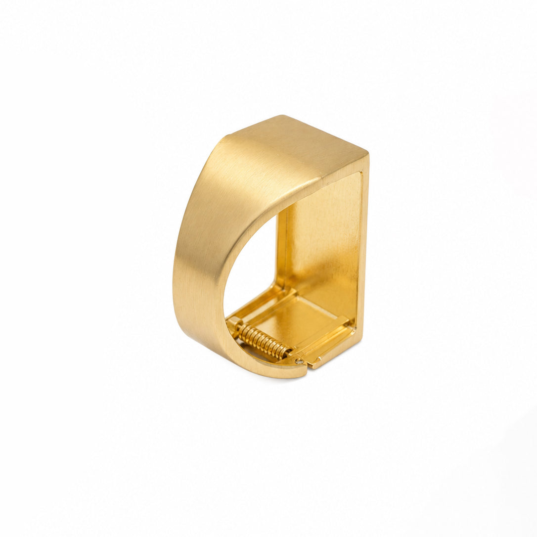 Minimal Matte Gold Geometric Bracelet