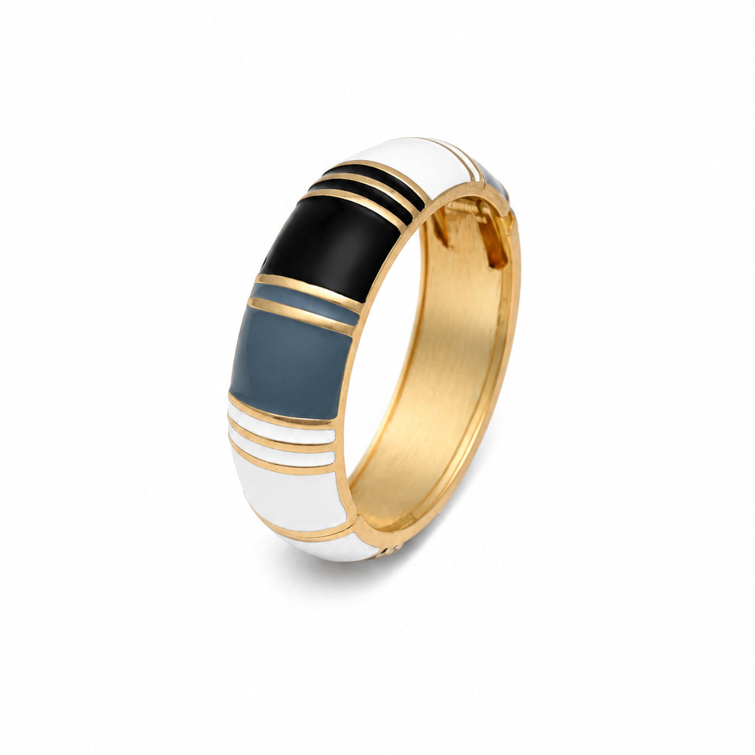 Monochrome Luxe Enamel Bracelet