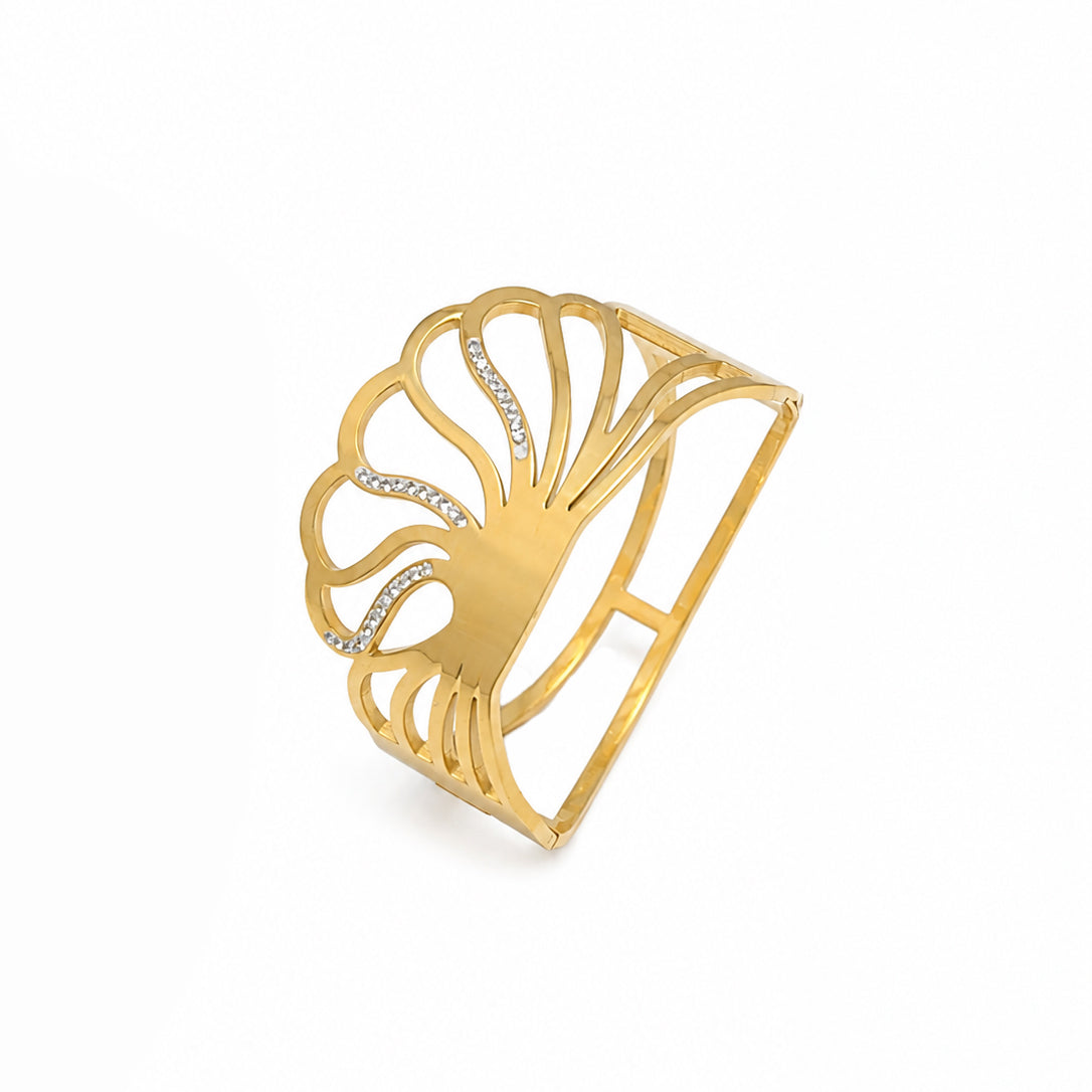 Golden Bloom Statement Bracelet