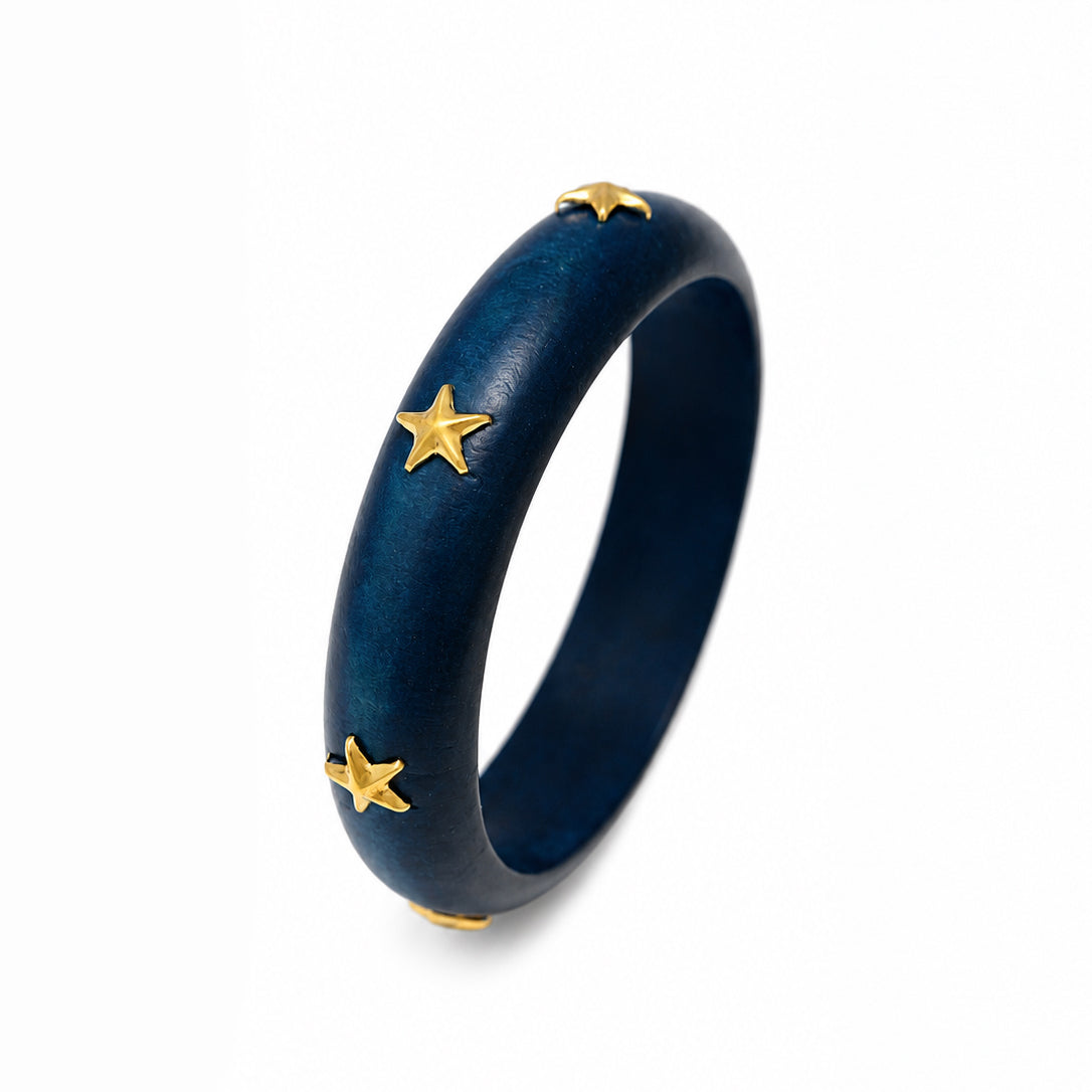 Ocean Star Wooden Bangle