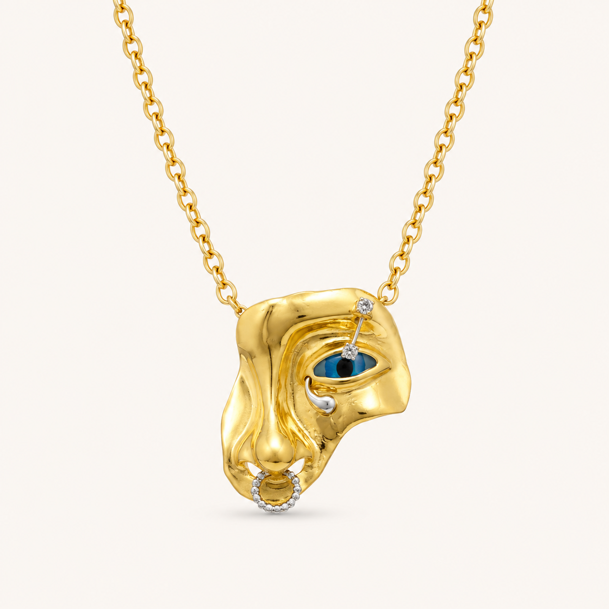 Abstract Evil Eye Face pendant