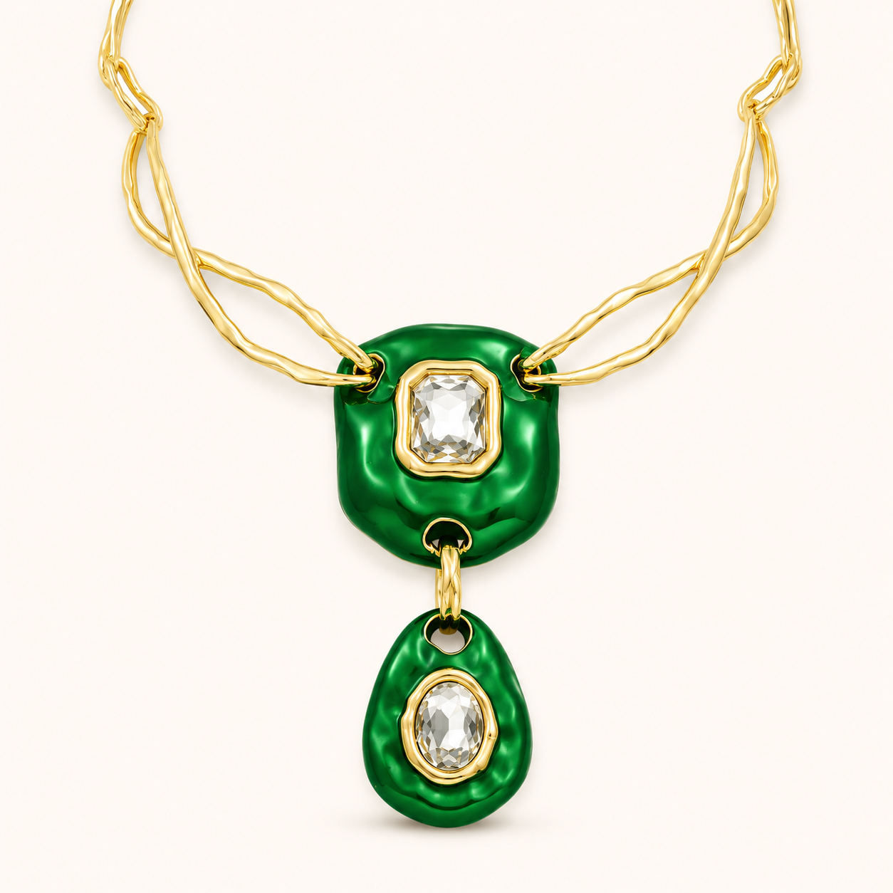 Emerald Glow Statement Necklace