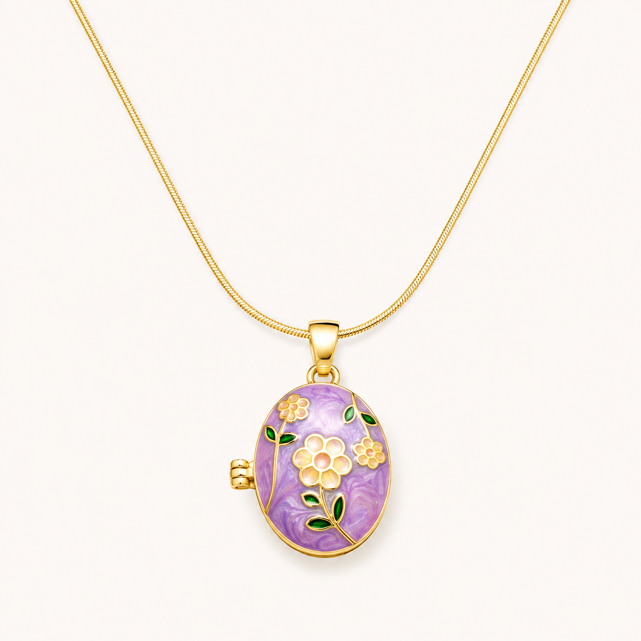 Lavender Flower Locket