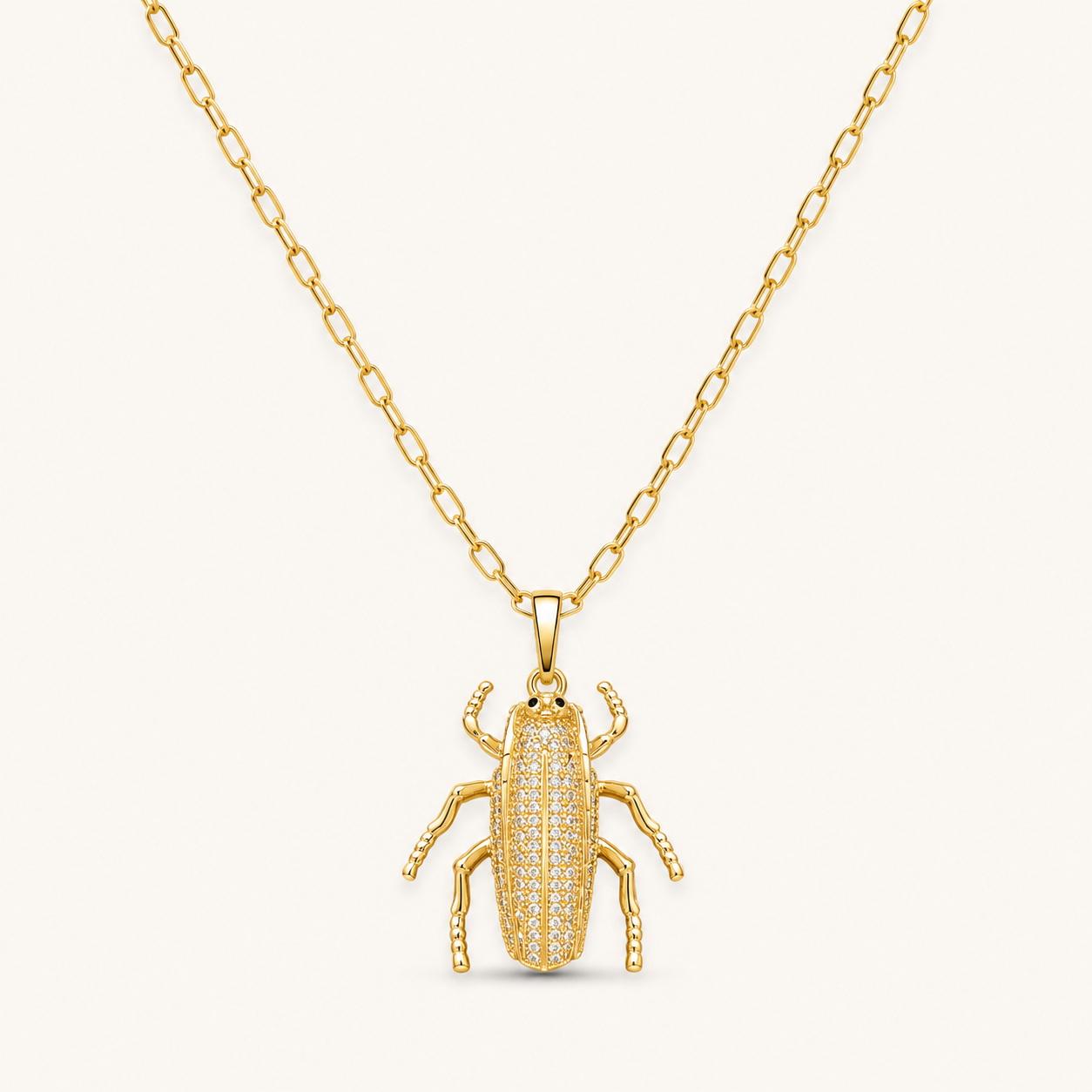 Crystal Beetle Pendant