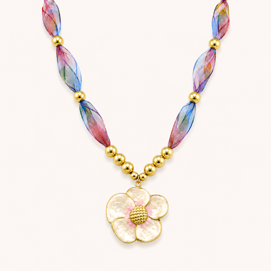 Rainbow Floral Necklace