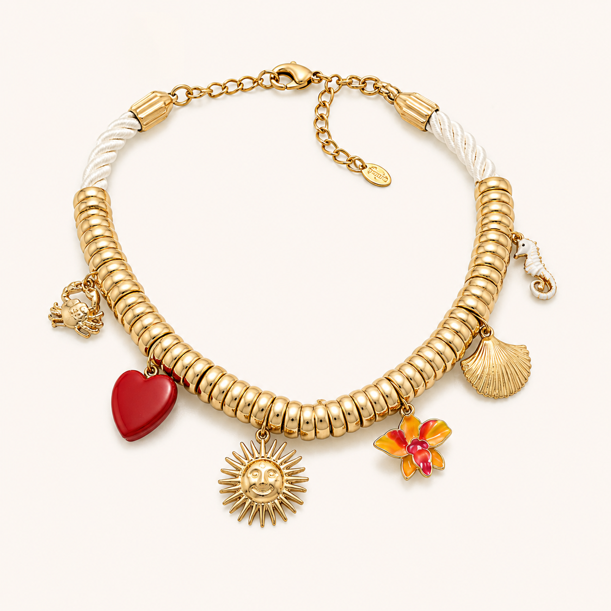 Golden Coastal Charm Choker Necklace