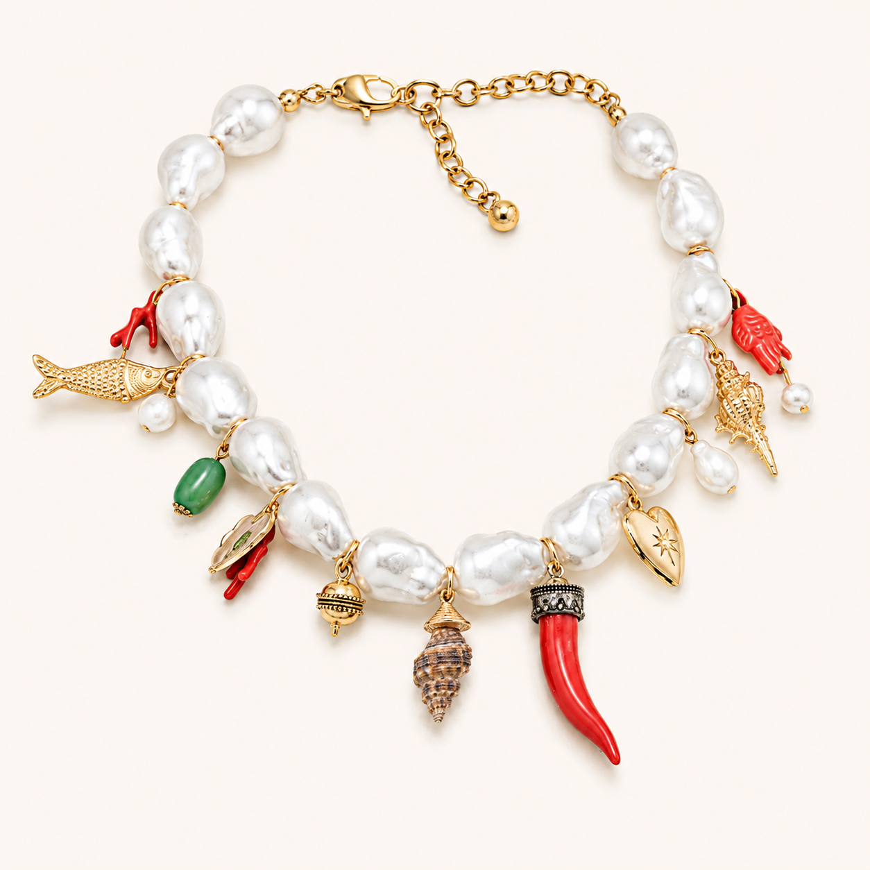 Pearl Charm Necklace