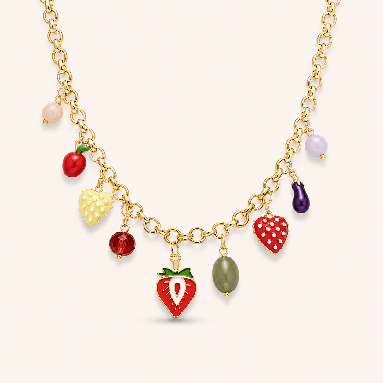 Sweet Berry Charm Necklace