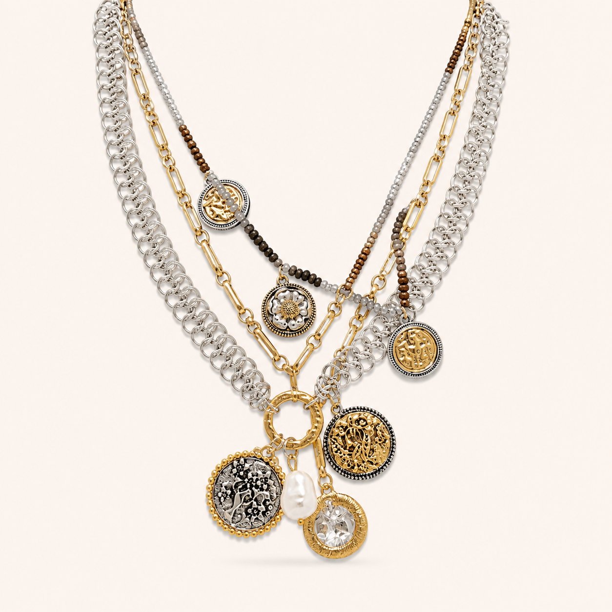 Layered Coin Necklace