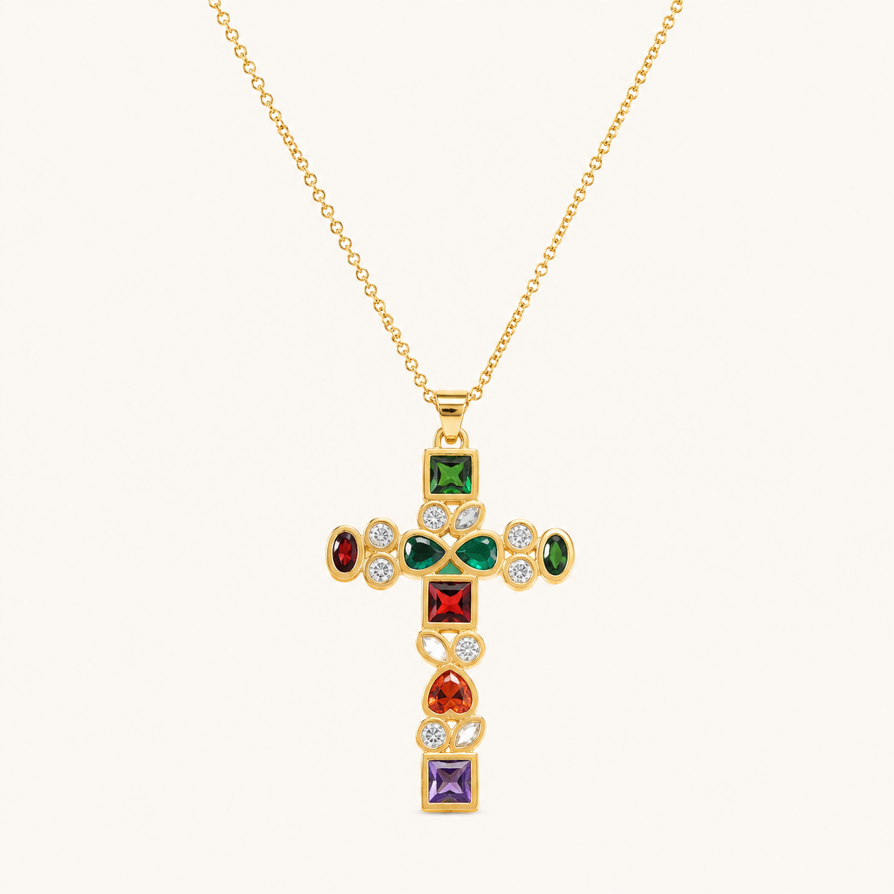 Emerald Royale Cross Pendant
