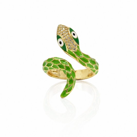 Serpentine Snake Finger Ring