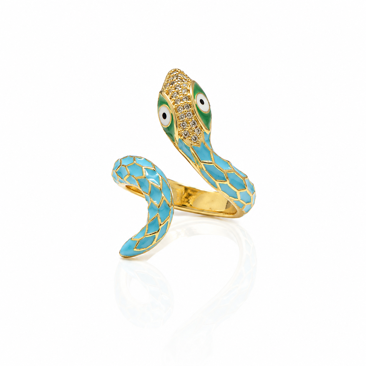 Serpentine Snake Finger Ring