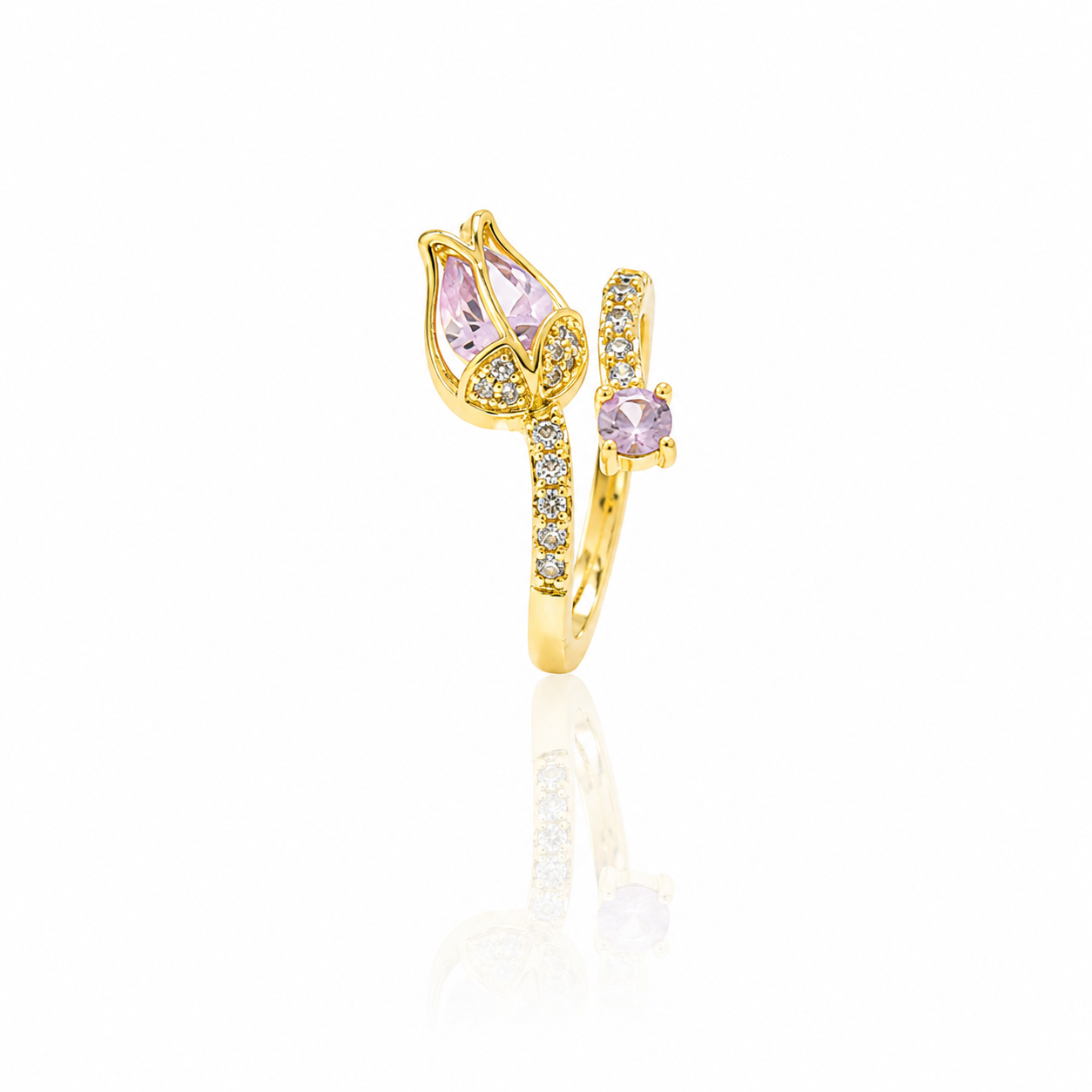 Blossom Spark Adjustable Finger Ring