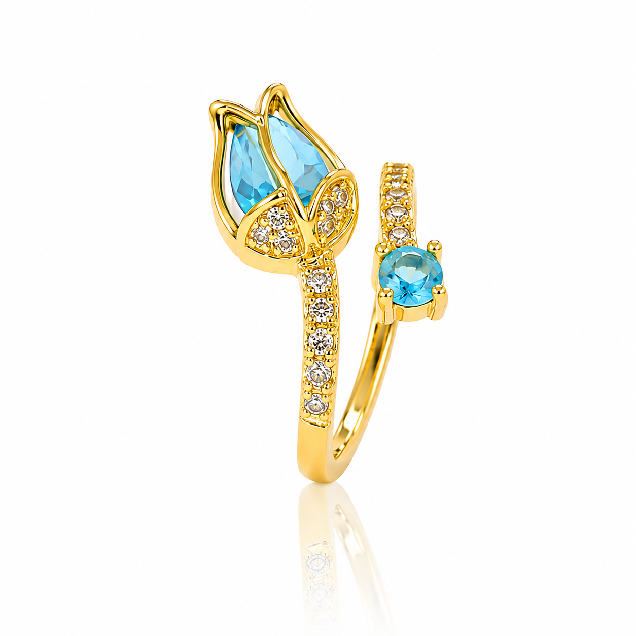 Blossom Spark Adjustable Finger Ring