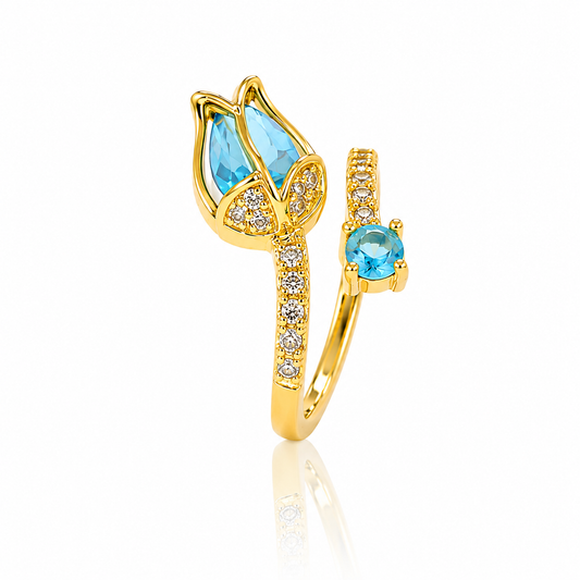 Blossom Spark Adjustable Finger Ring