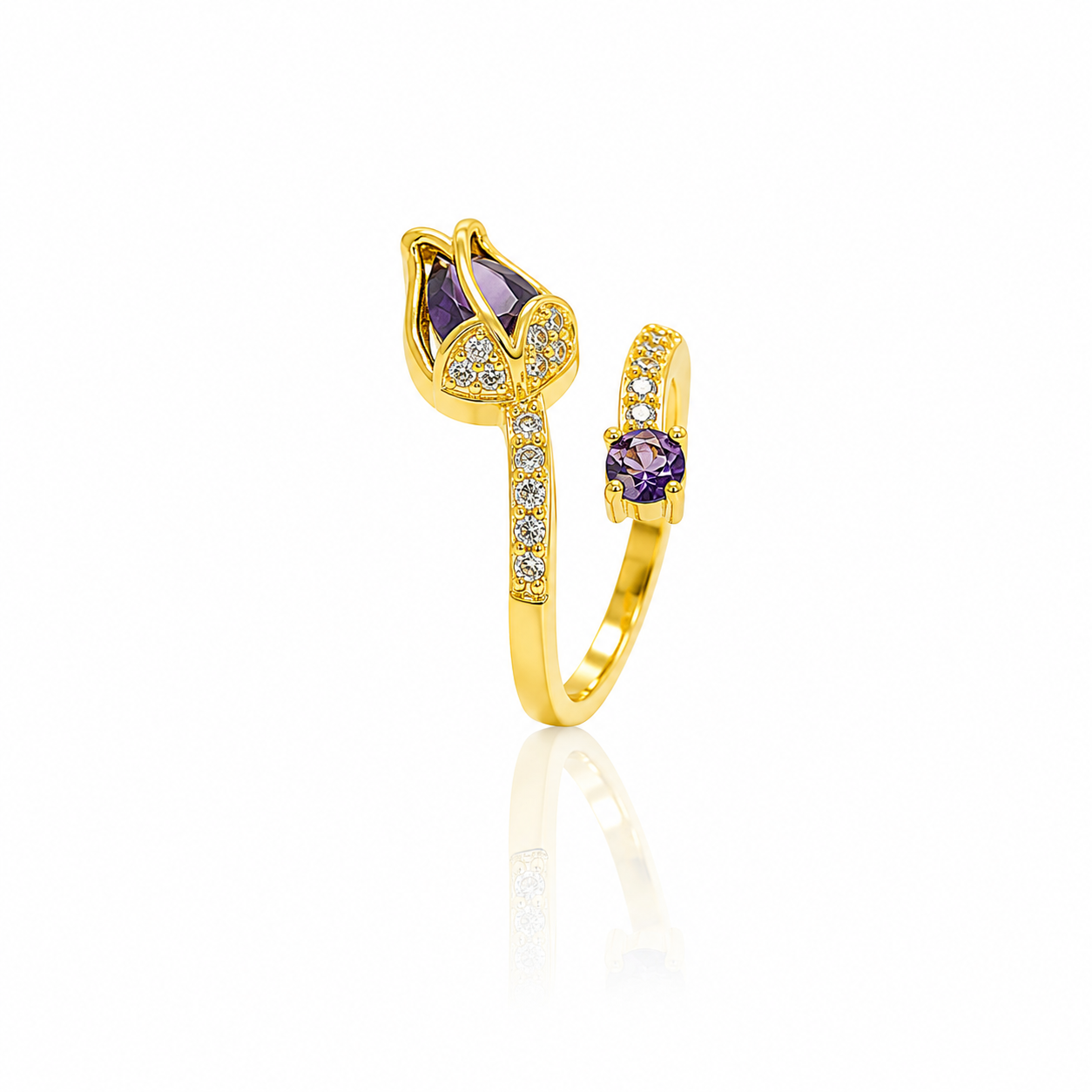 Blossom Spark Adjustable Finger Ring