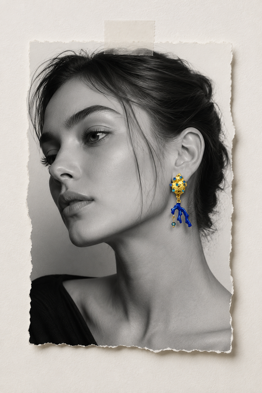 Ocean Coral Drop Earrings