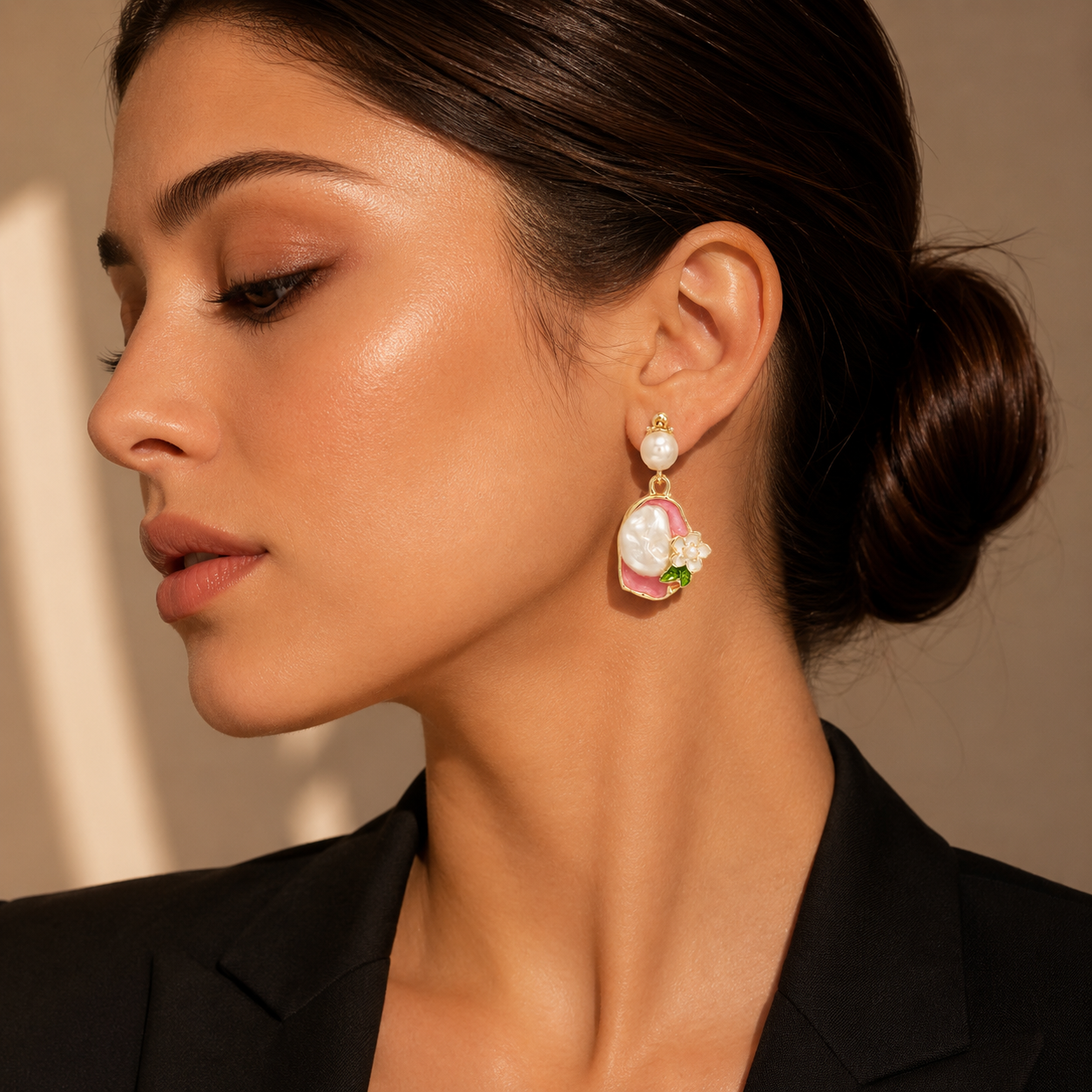 Pearls with a floral glow