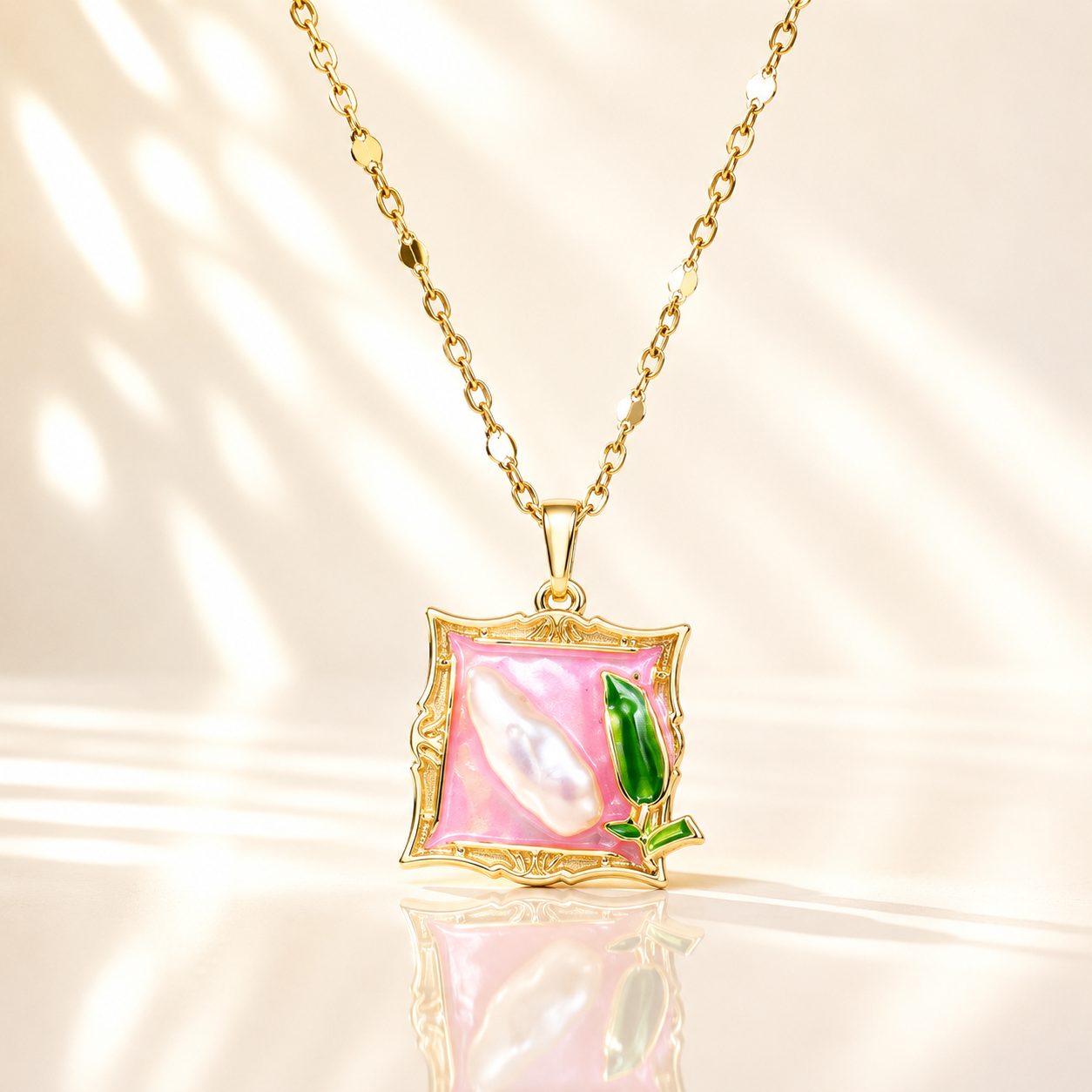 Pearl Bloom Pendant Necklace