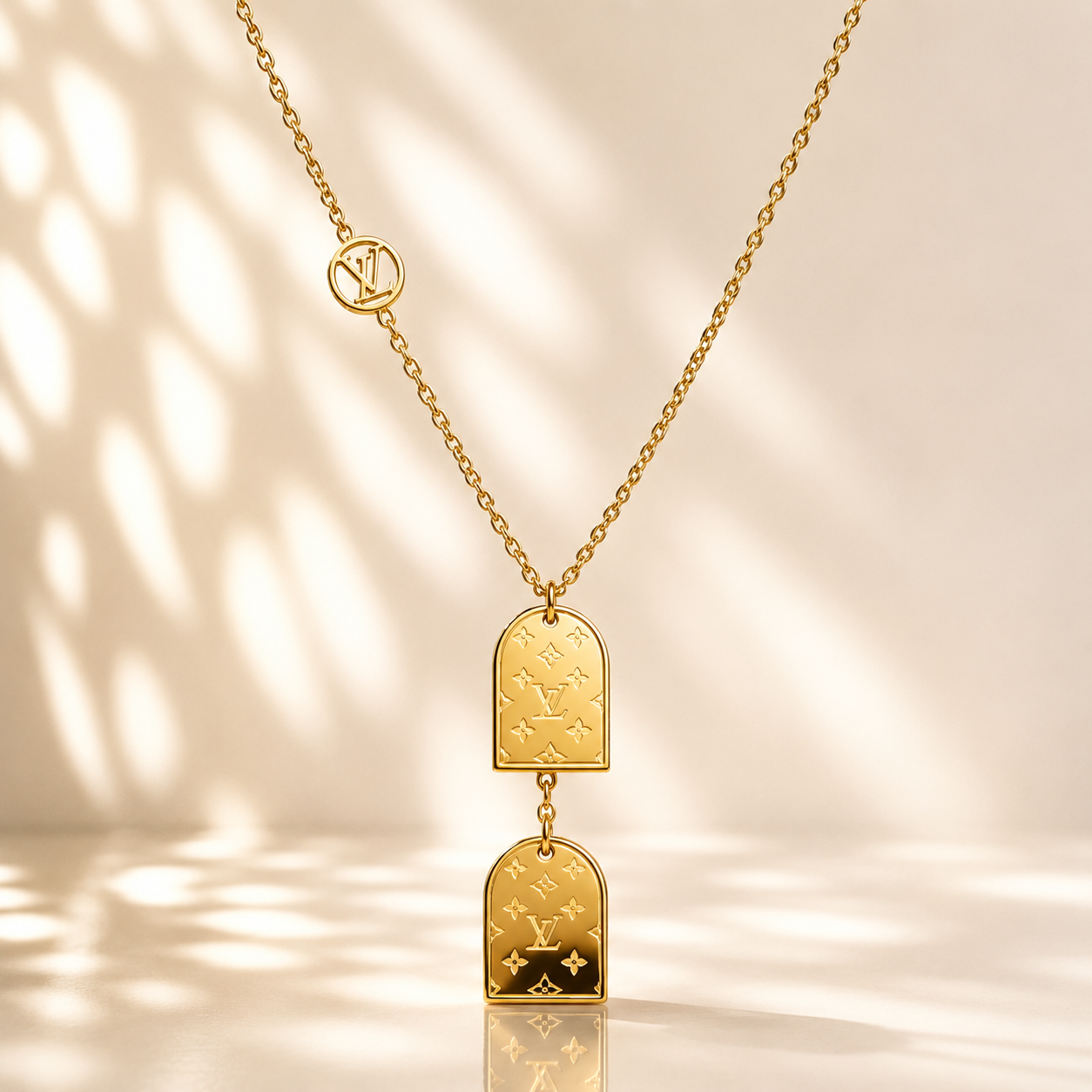 Luxury Dual Tag Pendant Necklace