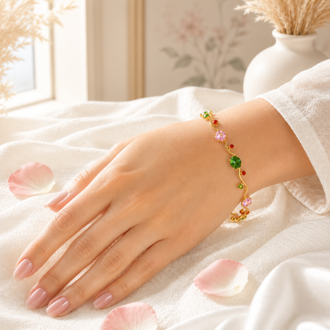 Tulif Crystal Charm Bracelet