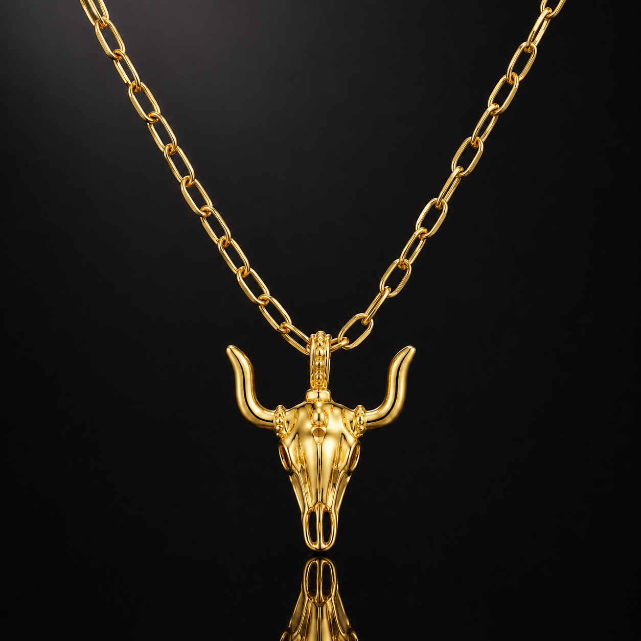 Western Bull Skull Pendant