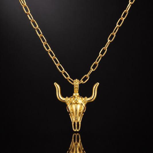 Western Bull Skull Pendant