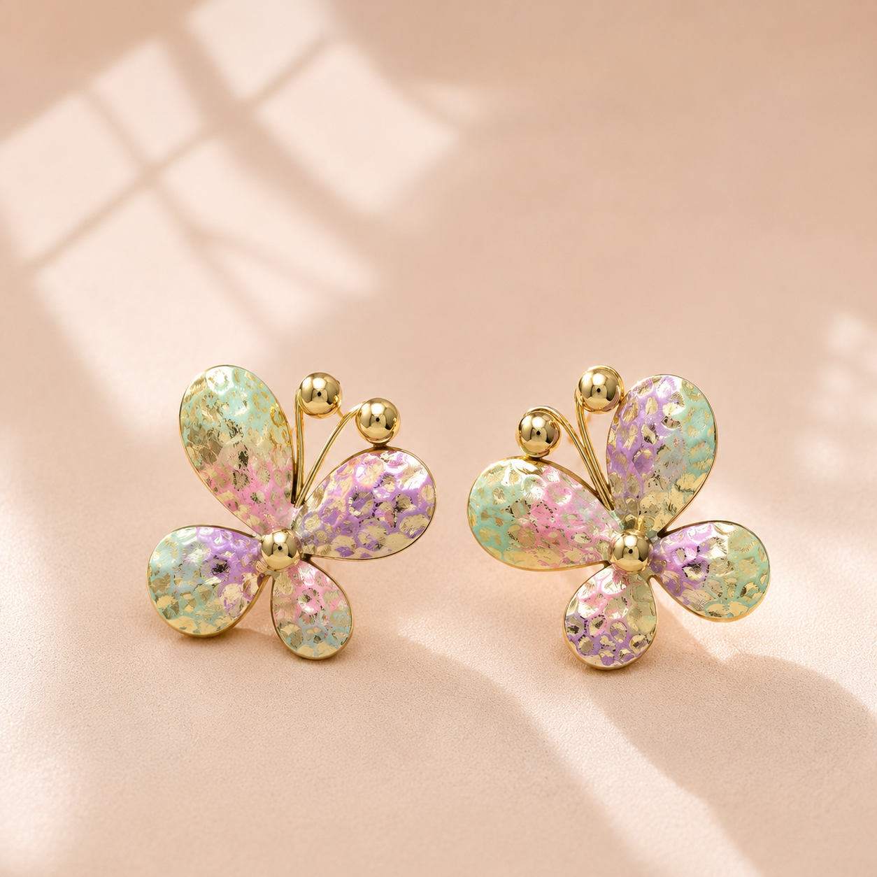 Pastel Floral Statement Earrings for Women | Premium Anti-Tarnish Gold-Plated Earrings