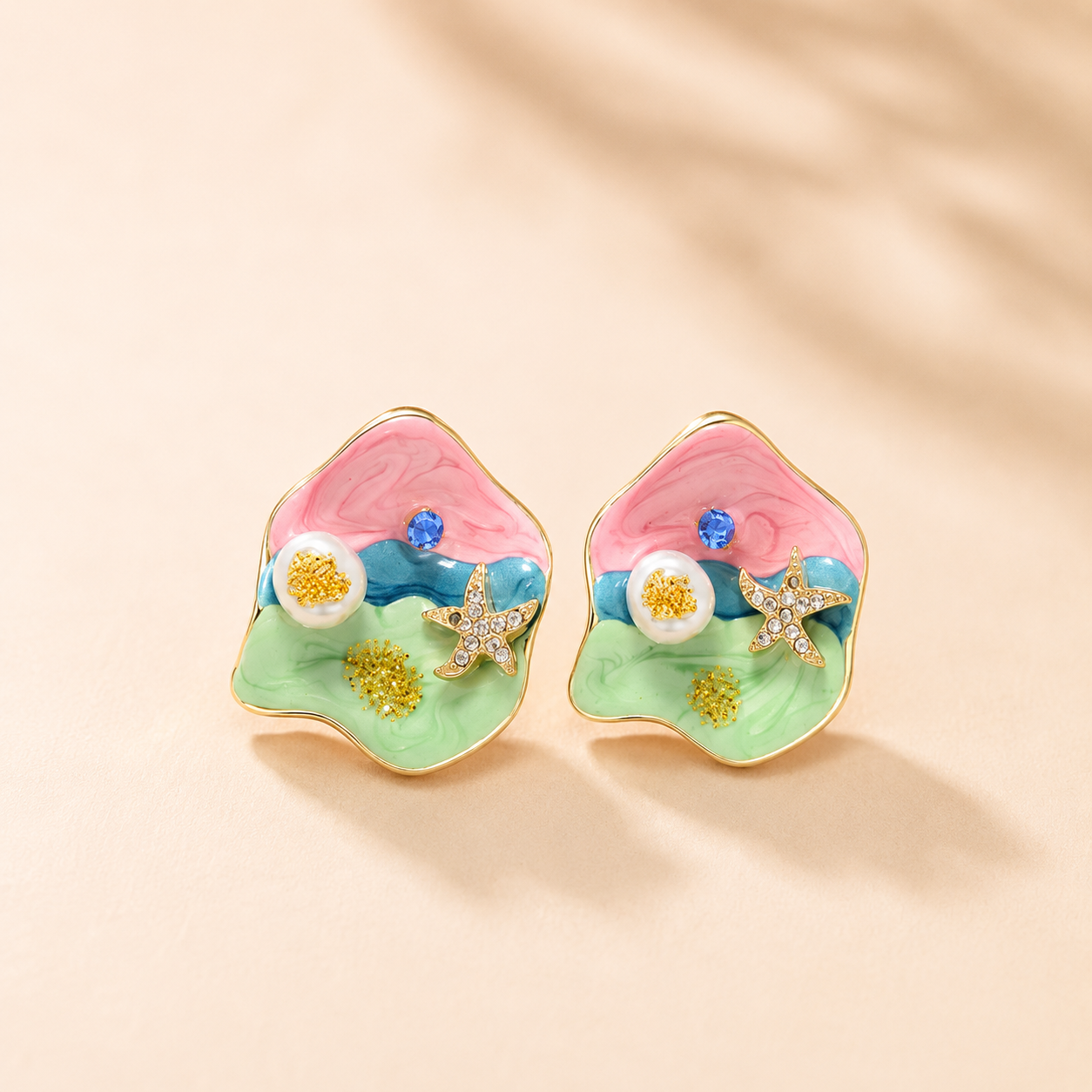 Ocean Charm Abstract Stud Earrings for Women |