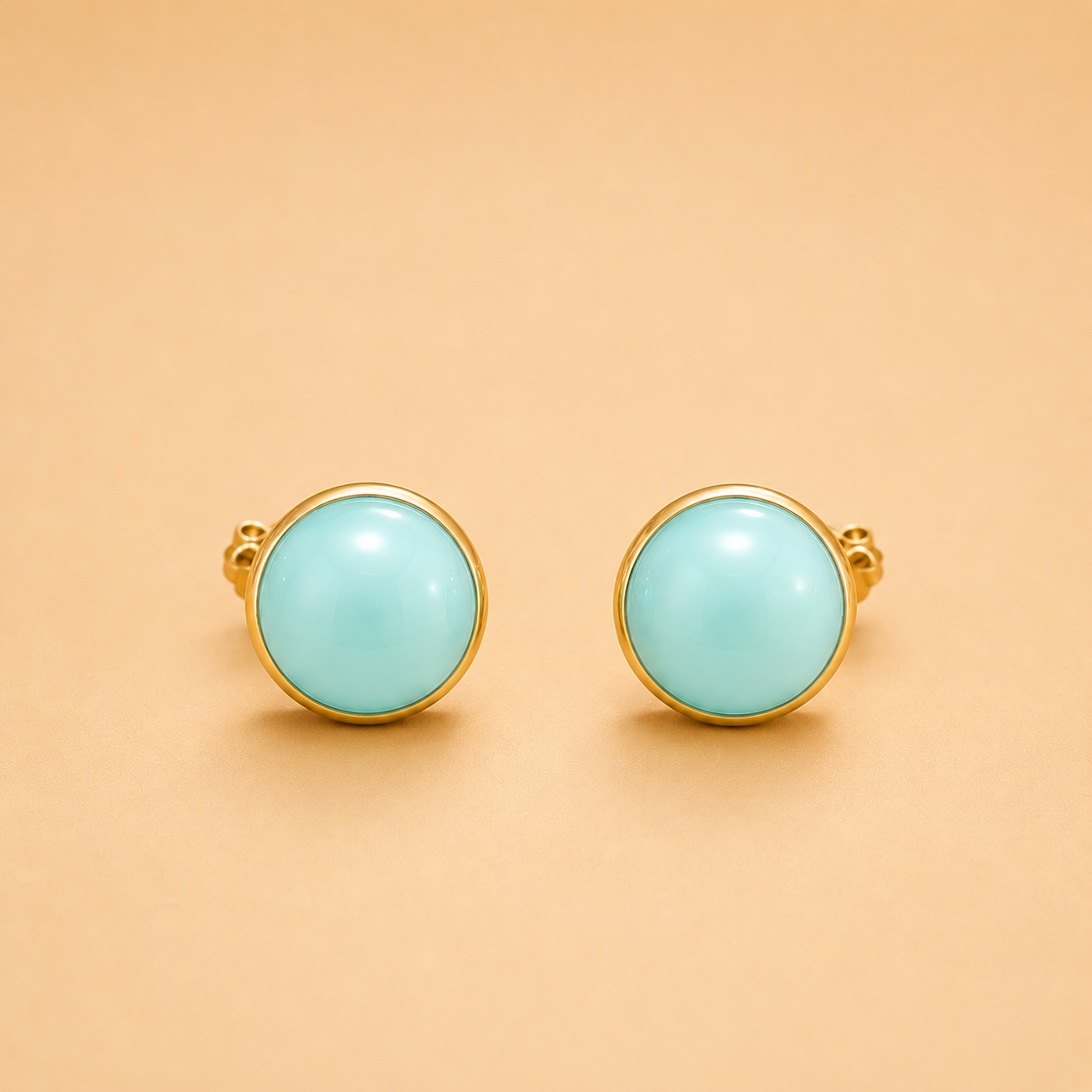 Turquoise Dome Stud Earrings
