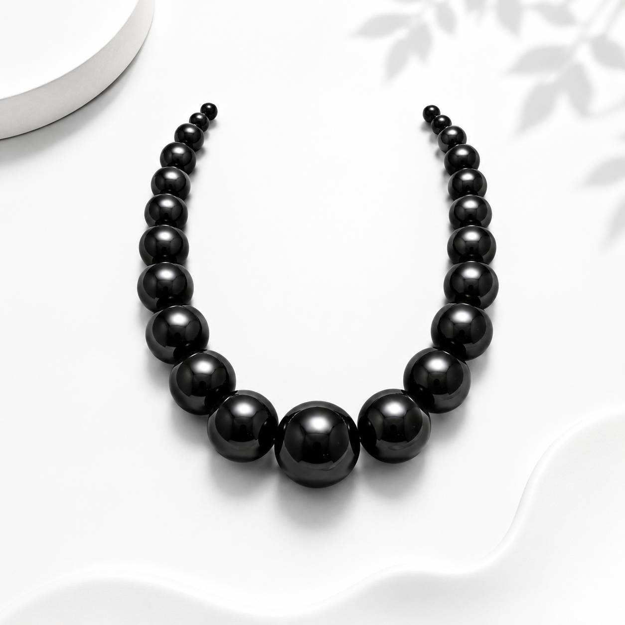 Midnight Luxe Black Beaded Necklace