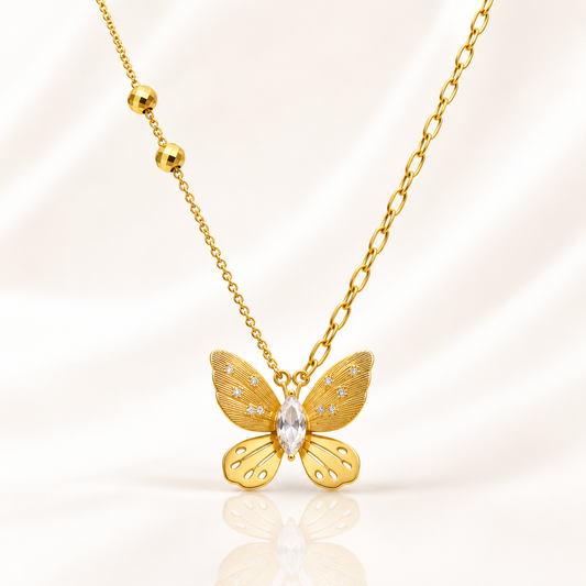 Golden Butterfly Charm Pendant