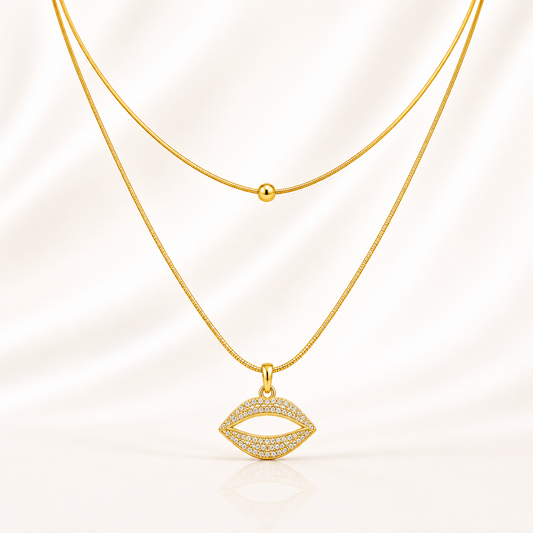 Evil Eye Crystal Layered Pendant