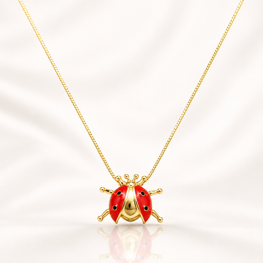 Lucky Ladybug Gold Pendant