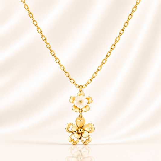 Dual Floral Charm Pendant
