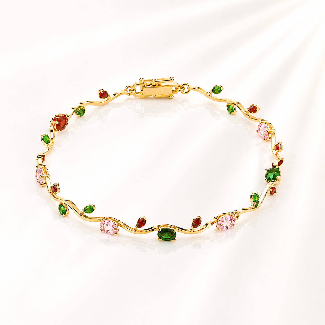 Tulif Crystal Charm Bracelet