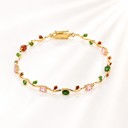 Tulif Crystal Charm Bracelet